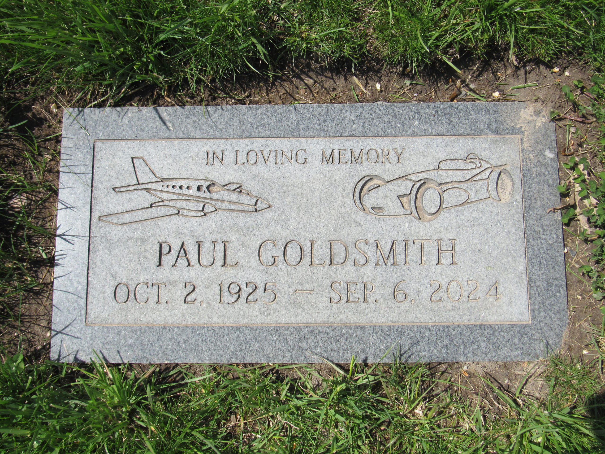 Grave marker of Paul Goldsmith