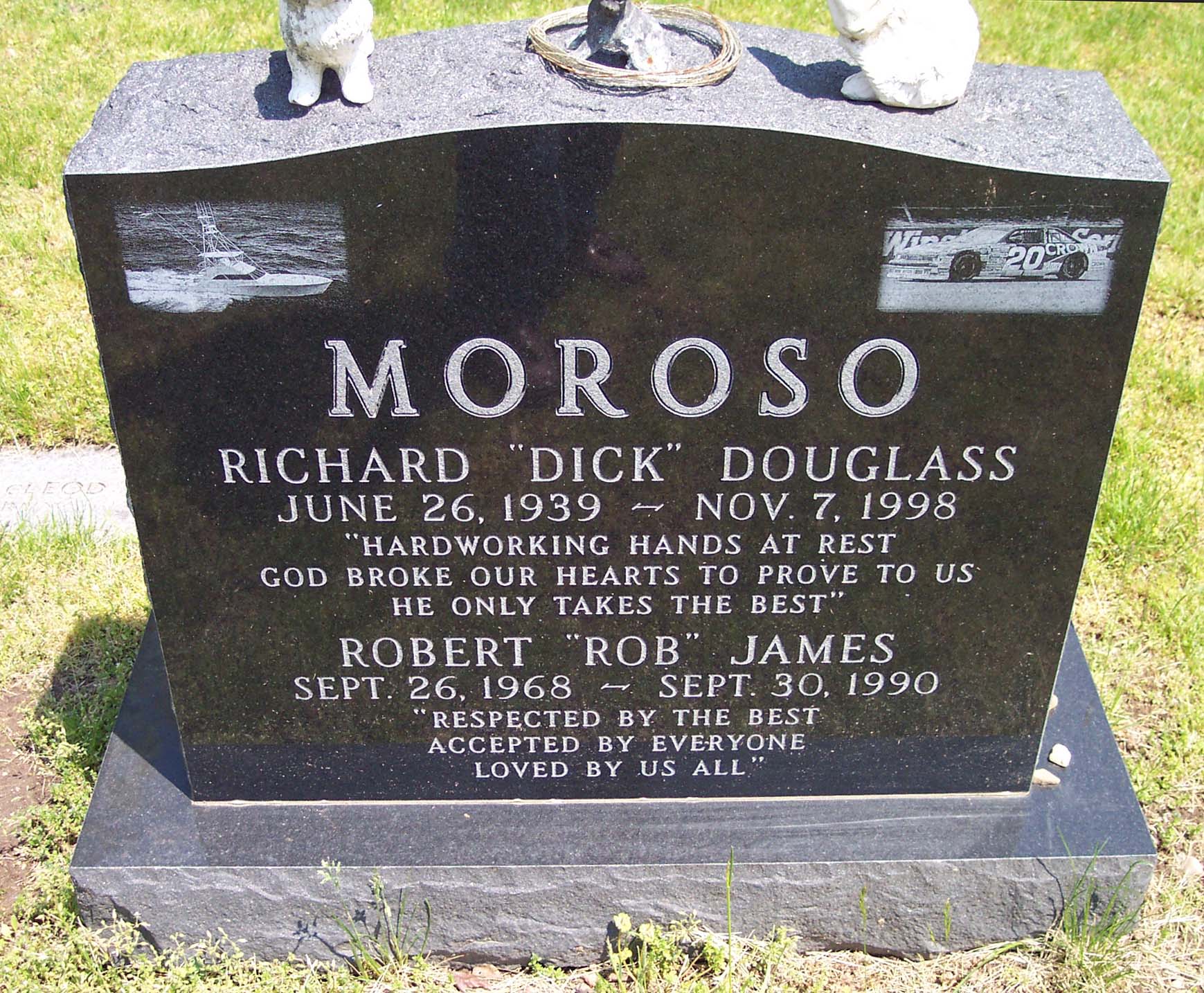 Grave marker of Rob Moroso
