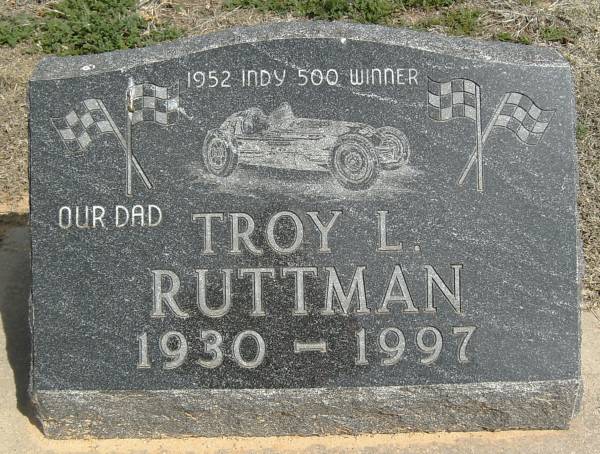 Grave marker of Troy Ruttman