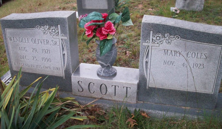 Grave marker of Wendell Scott